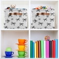 thumbnail image 6 of Ryvnso Line Bows Storage Basket Large Bin Foldable Boxes Toys Organizer 14.2x10.2x8.3in 2 PCs, 6 of 8
