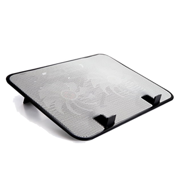 Bearachild Enfriador para portátil de 14 pulgadas, 5v, ventilador doble, USB, almohadilla de refrigeración externa para portátil, soporte Juegos de teclado y mouse para computadora blanco