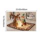 thumbnail image 3 of Seyotauo Christmas Decor 3D Stereoscopic Embroidery Carpet - 24 x16 inch Polyester Xmas Decor Indoor Outdoor, Absorbent Nonslip Dirt Proof Washable Foot Mat for Entryway Kitchen Bathroom Porch Patio, 3 of 6