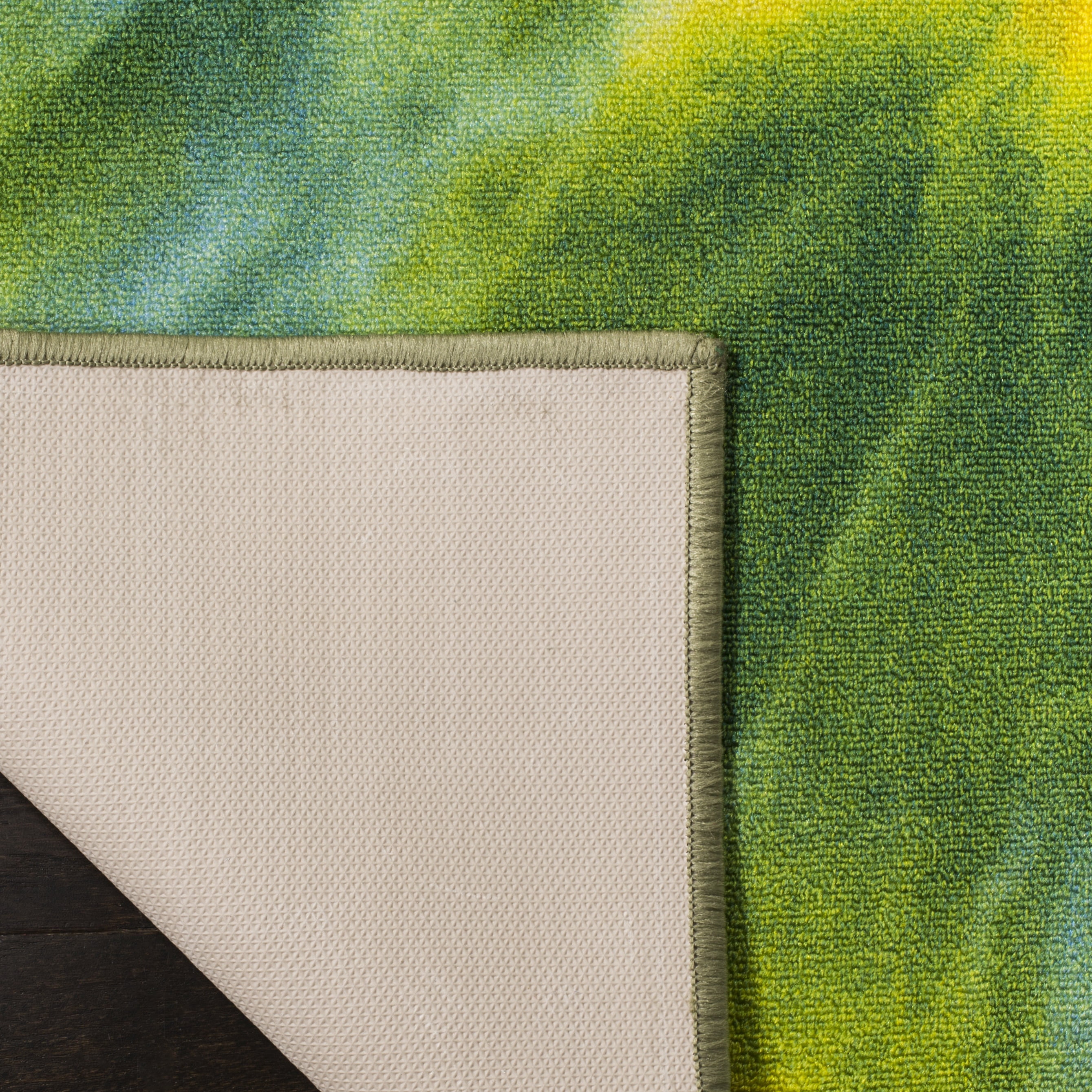 SAFAVIEH Paint Brush Cemal Colorful Area Rug, Green/Orange, 4' x 6'