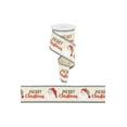 thumbnail image 3 of Shop our 2.5" Leopard Santa Check Edge Ribbon: Cream (10 Yards), 3 of 4