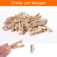 thumbnail image 2 of Laklulu Svalor 150 piezas mini clips de madera, 2,5/3/3,5 cm pequeños clips de madera, mini pinzas de madera para la ropa, clips decorativos, pequeños clips de madera para fotos, imágenes, collages,, 2 of 5