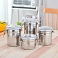 thumbnail image 3 of Ludlz Coffee and Food Storage Canister - Patented Airtight Lid Preserve Food Freshness with Two Way , Stainless Steel Food Container Coffee Flour Sugar Tea Container Holder, 3 of 7