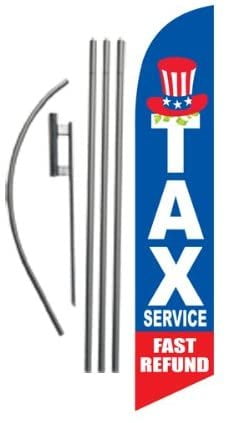 Income Tax Swooper Windless Flag Kit full sleeve flag