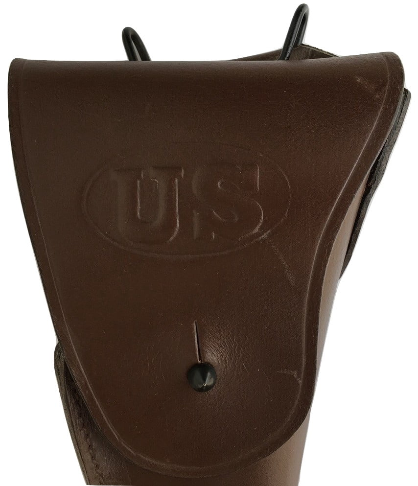 WWII Leather Utility Colt .45 M1911 Holster Embossed US - Reproduction (DARK BROWN)
