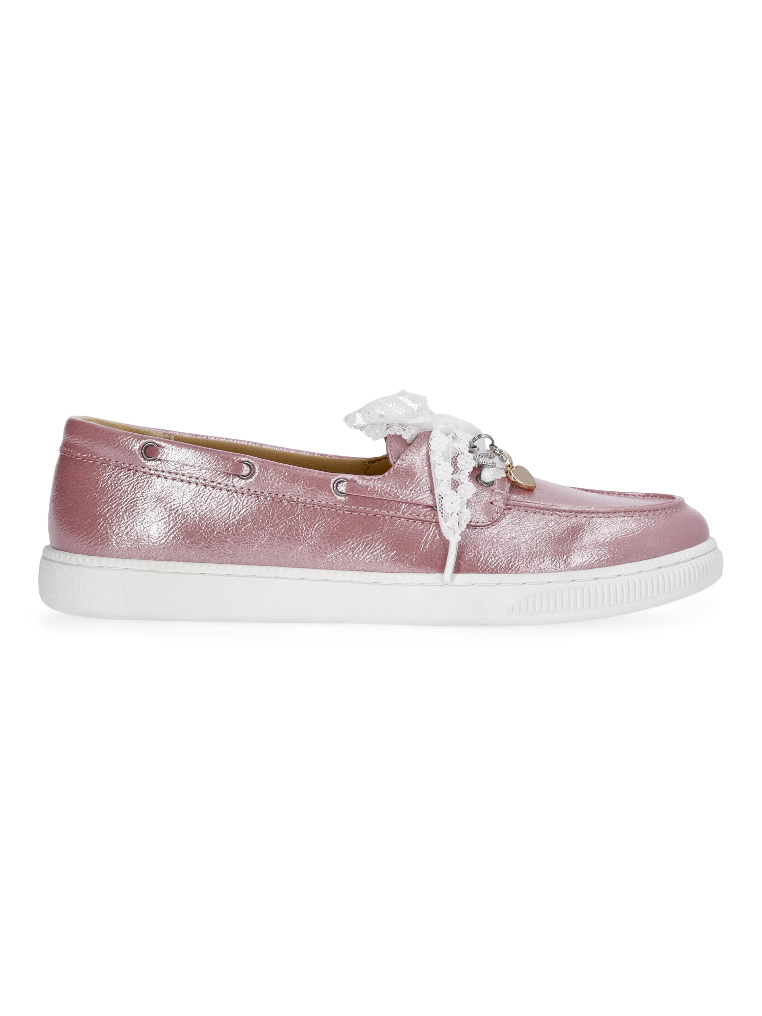 Weekend Academy Girls Lace Charm Boat Shoes