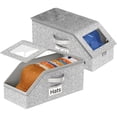 thumbnail image 1 of Organizador de Gorras, 2pcs Porta Gorras, Caja para Gorra, Plegable, Capacidad para Hasta 24 Gorra, con Cremallera Bidireccional, Organizador para Guardar Sombreros, Calcetines y Ropa (Gris), 1 of 4