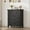 Black, variant on Tzou 4-Drawer Vertical Dresser - 34.8" Tall Wooden Storage Chest w/ Robot-Vacuum Base, Walnut Finish for Bedroom/Living Room