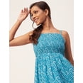 thumbnail image 5 of Moomaya Printed Smocked Dress, Sleeveless Adjustable Strap Maxi Dress, 5 of 9