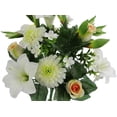 thumbnail image 2 of Admired by Nature ABN1B003-CM MIX 18 Stem Artificial Lily - Rose Bud & Mum Mixed Bush, Cream, 2 of 2