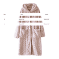thumbnail image 2 of Plus Size Bathrobe for Women Fluffy Women's Nightgowns & Sleepshirts Oversize Cozy Women's Robes House Womens Robe Pink, 2 of 6