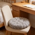 thumbnail image 4 of Gumesh Gray Plush Bubble Seat Cushion, Round Tufted Chair Pad for Bedroom & Kitchen, 4 of 6