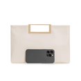 thumbnail image 3 of Bolso de mano Charming Tailor Fashion de piel sintética para mujer, color crema, 3 of 7