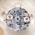 thumbnail image 4 of Ambesonne Flower Print Fitted Round Tablecloth, Floral Botany Pattern, 45"- 56" Diameter, Mauve Sea Green Quartz, 4 of 5