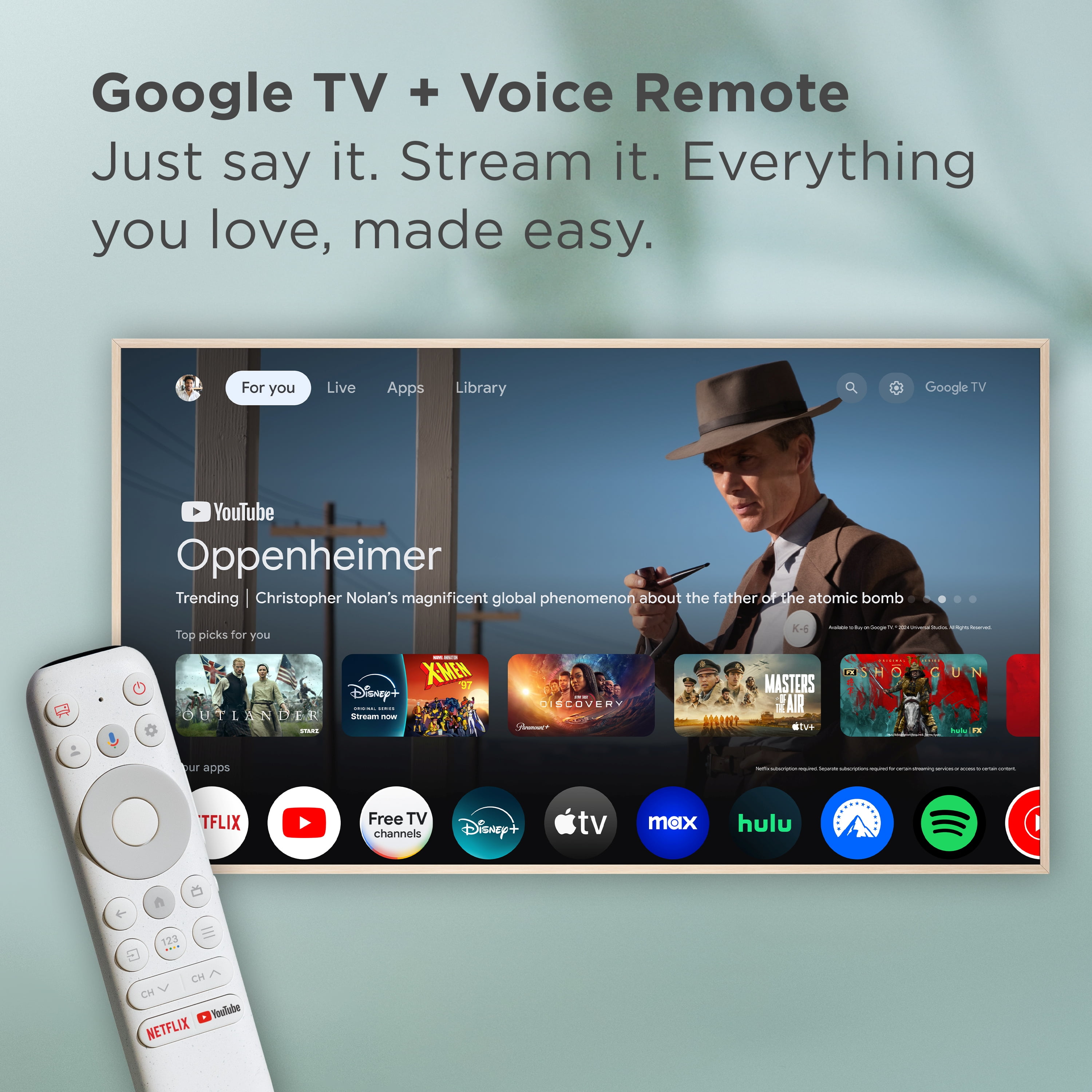 TCL 65A300W 65" 4K UHD QLED TV with 1x Power Cable, 1x TV Remote, 2x AAA TV Remote Batteries, 4x Magnetic Bezels, 2x Magnetic bezel screws, 1x Wall Mount Bracket, 65A300W
