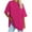 Hot Pink, variant on Xihbxyly Plus Size Blouses for Women, Women's Oversized T Shirts Round Neck Leisure Short Sleeve Solid Color Tops Summer Casual Loose Blouse T-Shirts Casual Tunic Top