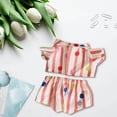 thumbnail image 1 of Disfraz de Muñeca con Camisa Y Pantalón, Fácil de Poner Y Quitar, Ropa de Muñeca de Juego de Rol, Decoración DIY para Muñecas para Muñeca de 15cm, Ves Raya roja, 1 of 8