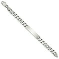 thumbnail image 2 of Sterling Silver 7inch Engraveable Antiqued Curb Link ID Bracelet QID121, 2 of 3