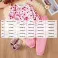 thumbnail image 4 of ZIXKCGDSE Baby Girl Clothes Flower Print Long Sleeve Top and Jogger Pants Cute Fall Outfits Size 4-5 Years, 4 of 5