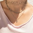 thumbnail image 4 of Oval Link Circle Chain Necklace for Women 18KT Gold Plated Stainless Steel 16"-18" Ginger Lyne Collection, 4 of 7