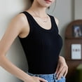thumbnail image 5 of yillto Womens Scoop Neck Ribbed Knit Tank Top Sleeveless Camisole Shirts Basic Layering Slim Tshirts, 5 of 6