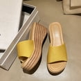 thumbnail image 3 of Elecsop Sandals Women, Comfortable Open Toe Slip-On Platform Sandals Women, Espadrille Wedge Sandals for Women, 3 of 10