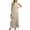 Khaki, variant on Women's Minimalist Pleated Shift Dress, Sleeveless Round Neck Casual Long Dress for Daily Style, Casual Parties