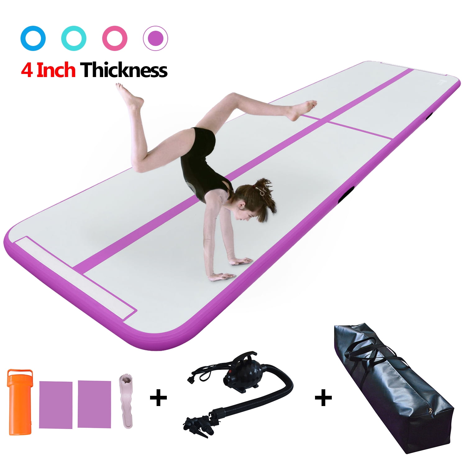 HansAlice Inflatable Gymnastic Mat Airtrack   Amazoncom