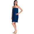 thumbnail image 4 of TowelSelections Women's Wrap Adjustable Cotton Terry Spa Shower Bath Gym Cover Up Small Monaco Blue, 4 of 4