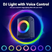 JYX Singing Karaoke Machine, Bluetooth Karaoke System with 2 Karaoke Microphones, Portable Speaker with RGB Light, Support TWS/REC