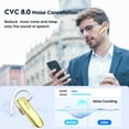 thumbnail image 5 of (2 pack) New Bee Bluetooth Headset 24Hrs Talk Time 60 Days Standby Wireless Earpiece with Microphone, Gold, 5 of 18