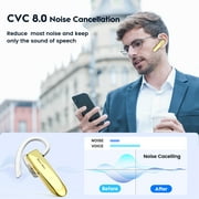 New Bee Bluetooth Headset 24Hrs Talk Time 60 Days Standby Wireless Earpiece with Microphone, Gold