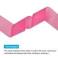 thumbnail image 3 of Unique Bargains Velvet Ribbon 1 1/2 Inch x 25 Yard Single Face Spool Silky DIY Crafts Gift Wrapping Bow Decoration Pink, 3 of 5