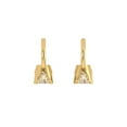 thumbnail image 4 of 1.06 ct Lever-Back Drop Dangle Earrings for Women | 4mm Round Cut Natural Morganite | 18K Yellow Gold, 4 of 5