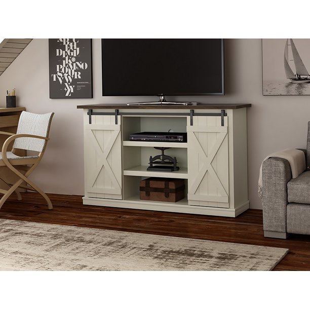 pamari tc546127tpg03 wrangler sliding barn door tv stand, offwhite
