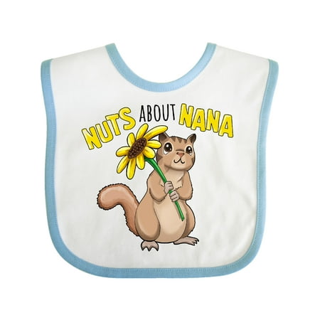 

Inktastic Nuts about Nana Cute Chipmunk with Sunflower Gift Baby Boy or Baby Girl Bib