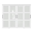 thumbnail image 3 of 96" x 80" Frosted Glass Sliding Door - 3-Lite Room Divider, Suitable For Closet / Bedrooms | Tempered Safety Glass, Easy To Install (Hardware Included), 3 of 7