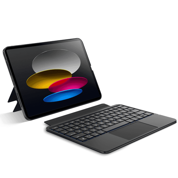 Pekarejue Detachable Keyboard Case Compatible with iPad 11th 2025 (A16) & iPad 10th Generation 2022: Wireless Magnetic, Slim, Shockproof Cover with Trackpad, RGB Backlit, Stand Detach, Removable