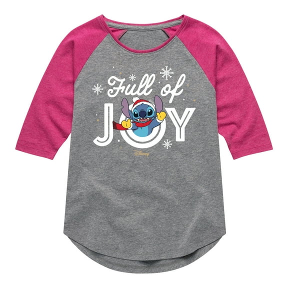 Lilo & Stitch - Full Of Joy - Girls Shirt Tail Raglan