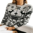thumbnail image 4 of Pulls à Col Rond et Manches Longues pour Femmes de Noël Pull Tricoté Automne Hiver, 4 of 7
