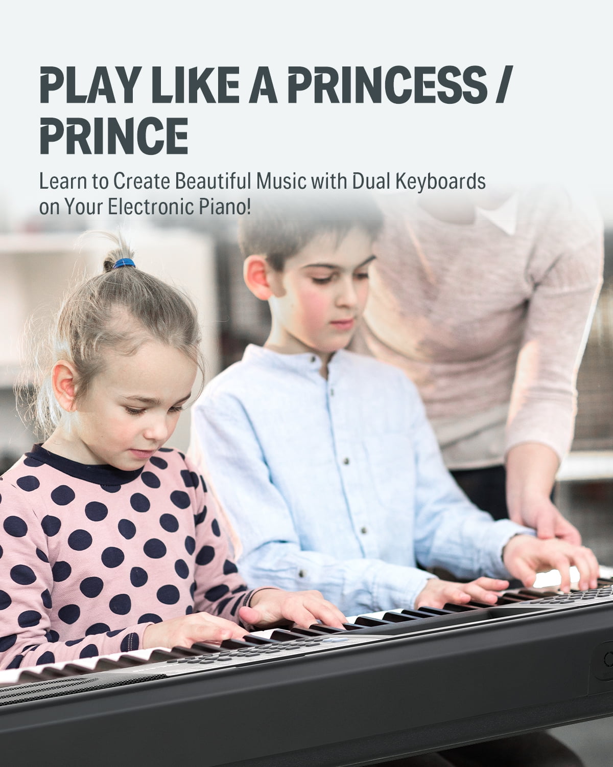 Donner Upgraded 61 Key Piano Keyboard, Electric Keyboard Kit with 249 Voices, 249 Rhythms - Includes Piano Stand, Stool, Microphone, Gift for Beginners, Black (DEK-610S)