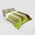 thumbnail image 3 of Ambesonne Spring Bedding Set 3 Pcs, Misty Beech Forest Photo, Twin, Brown Green, 3 of 3
