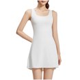 thumbnail image 2 of Ovzne Robes pour Femmes Robe pour Femme Robe de Sport pour Femmes Robe de Tennis avec Bonnets Rembourrés Robe de Yoga Robe d'Été Liquidation, 2 of 5