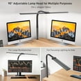 thumbnail image 7 of LED Desk Lamp for Home Office, Eye-Caring Desk Light with Clamp, 24W Double Head Architect Task Lamp Stepless Dimming, Flexible Gooseneck Bright Table Lamp for Study Reading Workbench Drafting, 7 of 7