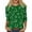 22#Army Green, variant on Womens St Patricks Day Plus Size 3/4 Sleeve T Shirts Funny Green Shamrock Graphic Saint Patrick's Day Tee Tops Green M