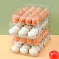 thumbnail image 1 of ziyahi Egg Fresh Storage Box Transparent with Lid for Kitchen Egg Storage Rack Brown, 1 of 9