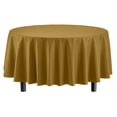 thumbnail image 4 of Exquisite 12 Premium Glam Gold Plastic 84" Round Waterproof Party Tablecloths, 4 of 7