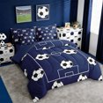 thumbnail image 2 of Erosebridal Ball Sport Games 7 Pieces Bedding Comforter Set,Football Soccer Court Full Bedding Set For Kids Boys,Reversible Navy, 2 of 7