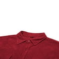 thumbnail image 3 of EIMELI Men Button Down Shirts Cual Long Sleeve Lapel Collar Solid Color Slim Fit Corduroy Tops for Autumn, 3 of 7
