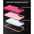 thumbnail image 5 of Entronix Heavy Duty Shockproof Case Designed for Galaxy S24 FE, Triple Layer Full-Body Protection, Pink, 5 of 6